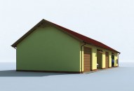 G221 garaż czterostanowiskowy z pomieszczeniami gospodarczymi