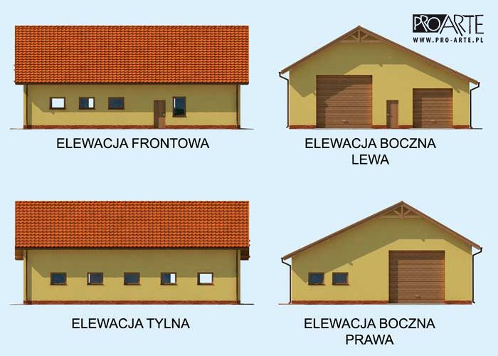 G231 garaż trzystanowiskowy z pomieszczeniami gospodarczymi