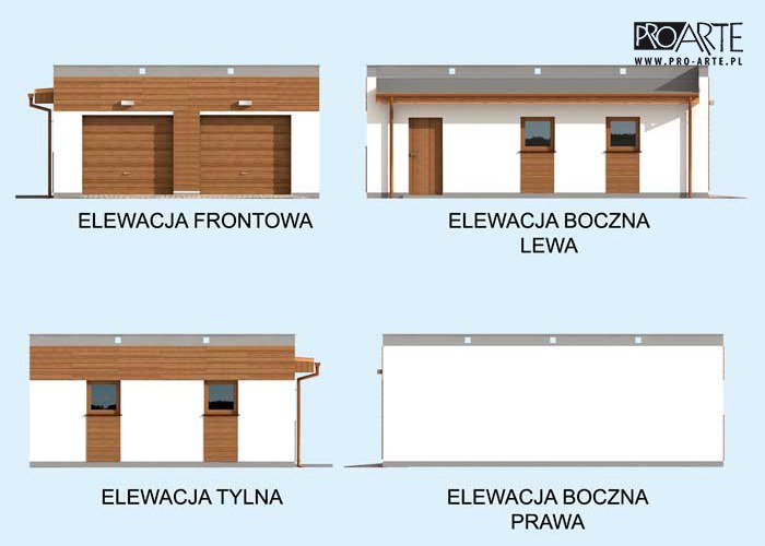 G1a2 garaż dwustanowiskowy z pomieszczeniem gospodarczym