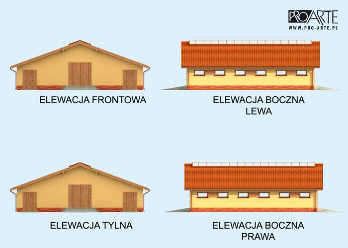 Bi1 - Obora na 22 krowy Budynek inwentarski