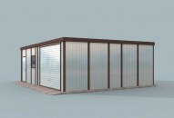 GB4 projekt garażu jednostanowiskowego z pomieszczeniem gospodarczym