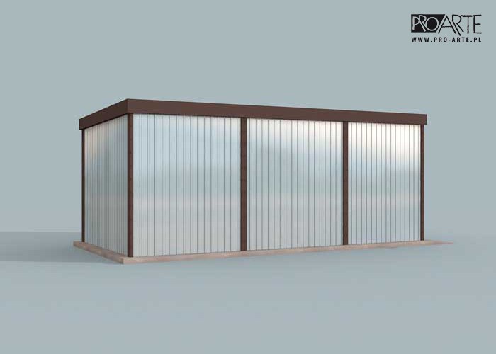 GB30 projekt garażu blaszanego jednostanowiskowego