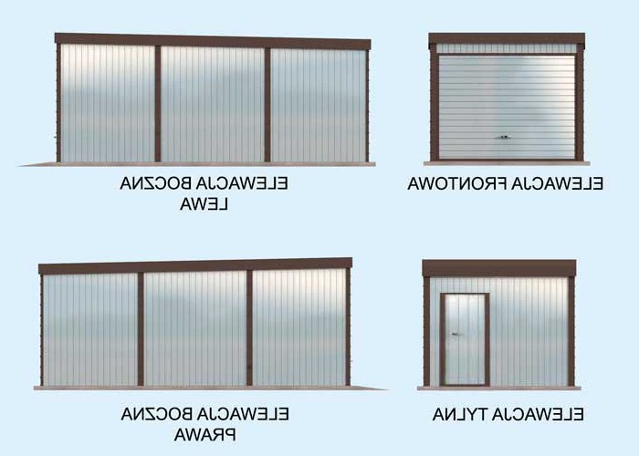 GB37 projekt garażu blaszanego jednostanowiskowego