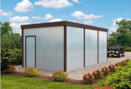 GB37 projekt garażu blaszanego jednostanowiskowego