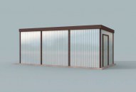 GB37 projekt garażu blaszanego jednostanowiskowego