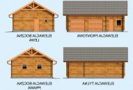 G84 garaż dwustanowiskowy z bali drewnianych