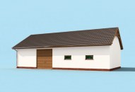 G206 garaż trzystanowiskowy,  szkielet drewniany budynek gospodarczy