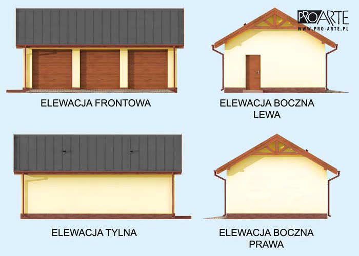 G305 szkielet drewniany budynek gospodarczy