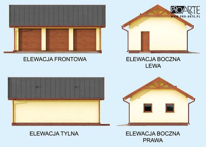 G305A szkielet drewniany budynek gospodarczy