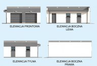 G1a2 szkielet drewniany, garaż dwustanowiskowy z pomieszczeniem gospodarczym