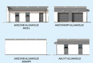 G1a2 szkielet drewniany, garaż dwustanowiskowy z pomieszczeniem gospodarczym