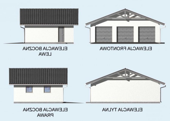 G5  szkielet drewniany budynek gospodarczy