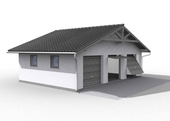 G5  szkielet drewniany budynek gospodarczy