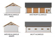 G38 szkielet drewniany, garaż trzystanowiskowy z pomieszczeniami gospodarczymi