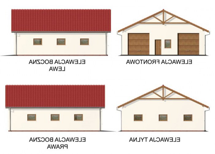 G51 szkielet drewniany, budynek garażowy