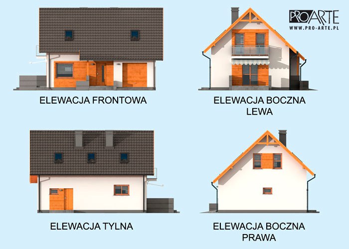 KATANIA 2 szkielet drewniany, dom jednorodzinny z poddaszem użytkowym