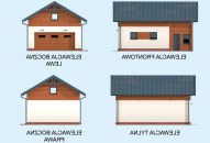 G298 szkielet drewniany garaż dwustanowiskowy z poddaszem użytkowym