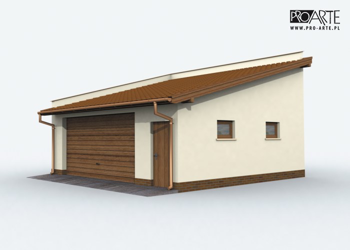 G80 szkielet drewniany garaż dwustanowiskowy