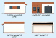 G308 szkielet drewniany garaż jednostanowiskowy z pomieszczeniem gospodarczym