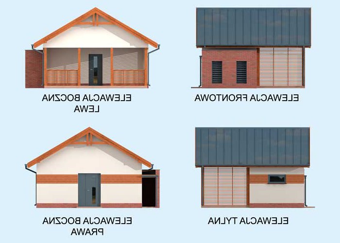 G301 szkielet drewniany budynek gospodarczy bez bramy