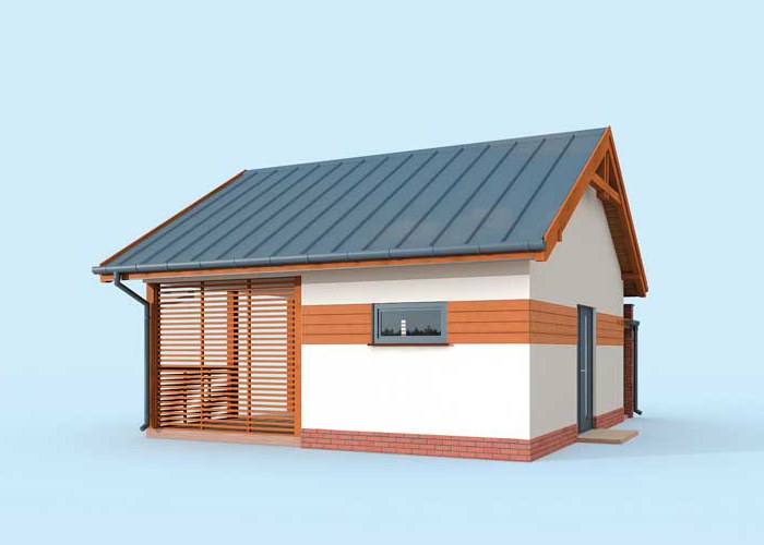 G301 szkielet drewniany budynek gospodarczy bez bramy