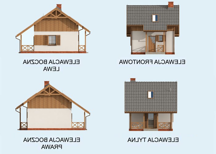 LUIZJANA szkielet drewniany dom letniskowy z poddaszem