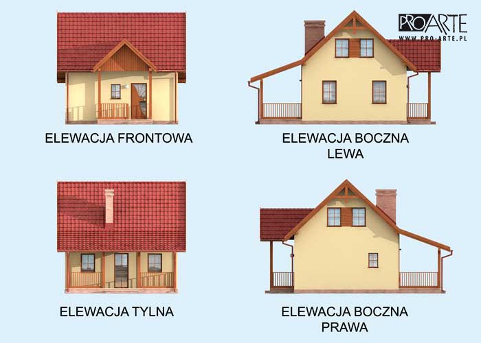 ORLEAN 4 szkielet drewniany dom letniskowy z poddaszem użytkowym