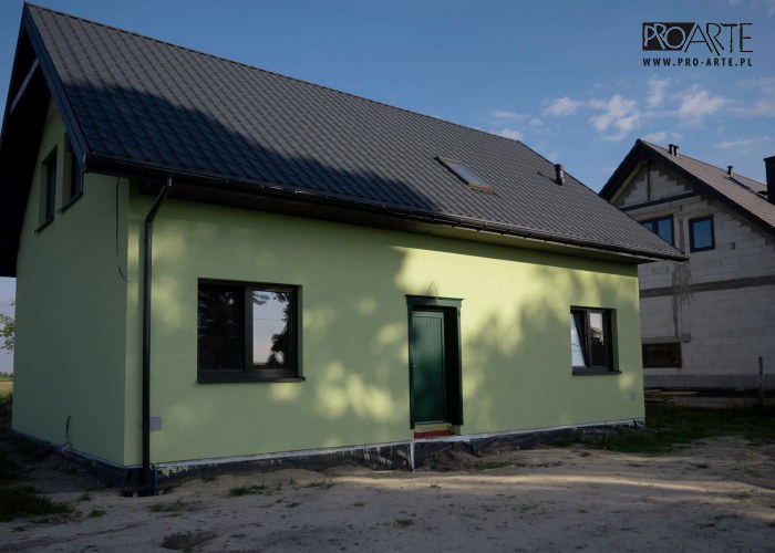 Realizacja projektu domu - TRYPOLIS 7 SZKIELET DREWNIANY, zielony