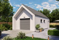 G365 garaż jednostanowiskowy z pomieszczeniem gospodarczym