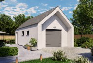 G365 garaż jednostanowiskowy z pomieszczeniem gospodarczym