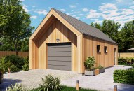 G365A garaż jednostanowiskowy z pomieszczeniem gospodarczym