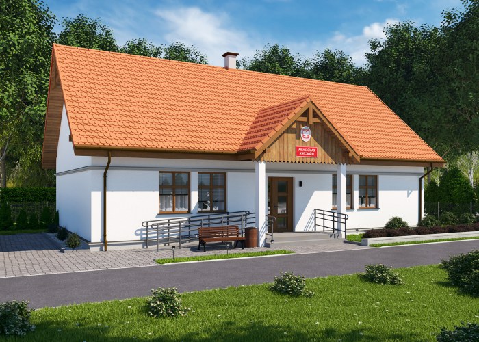 L3 budynek administracji publicznej, kancelaria leśnictwa - pompa ciepła