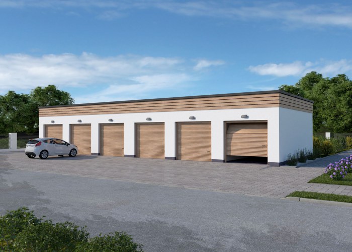 G341 garaż sześciostanowiskowy