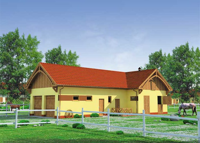 S14 Stajnia dla koni - 4 boksy