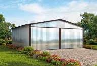 GB16 projekt garażu blaszanego dwustanowiskowego