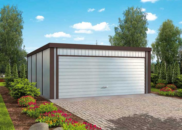 GB68 projekt garażu blaszanego