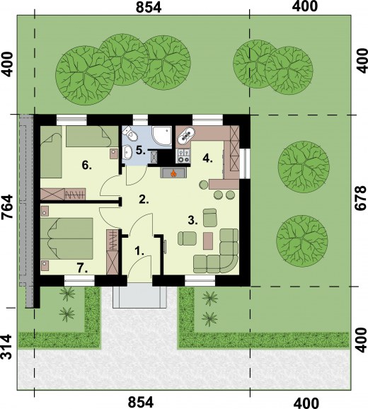 SEGMENT C - rzut przyziemia