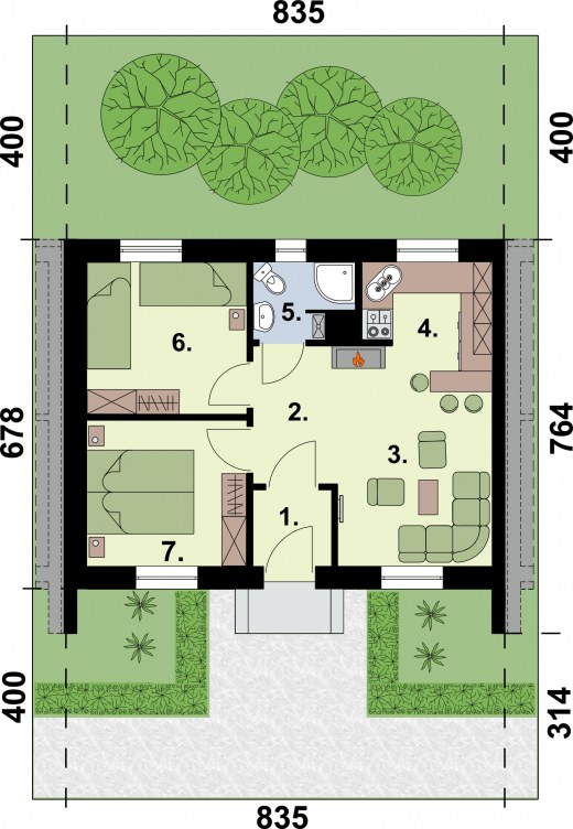 SEGMENT B - rzut przyziemia